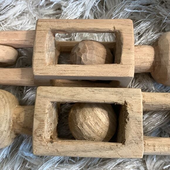 Bundle Of 5 Handcrafted Raw And Unfinished Wooden Accent Decor Pieces - Picture 15 of 17